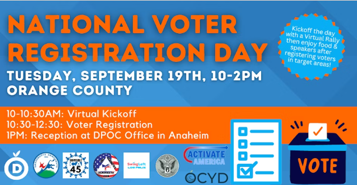 National Voter Registration Day Voter Drive with DPOC, CADEM